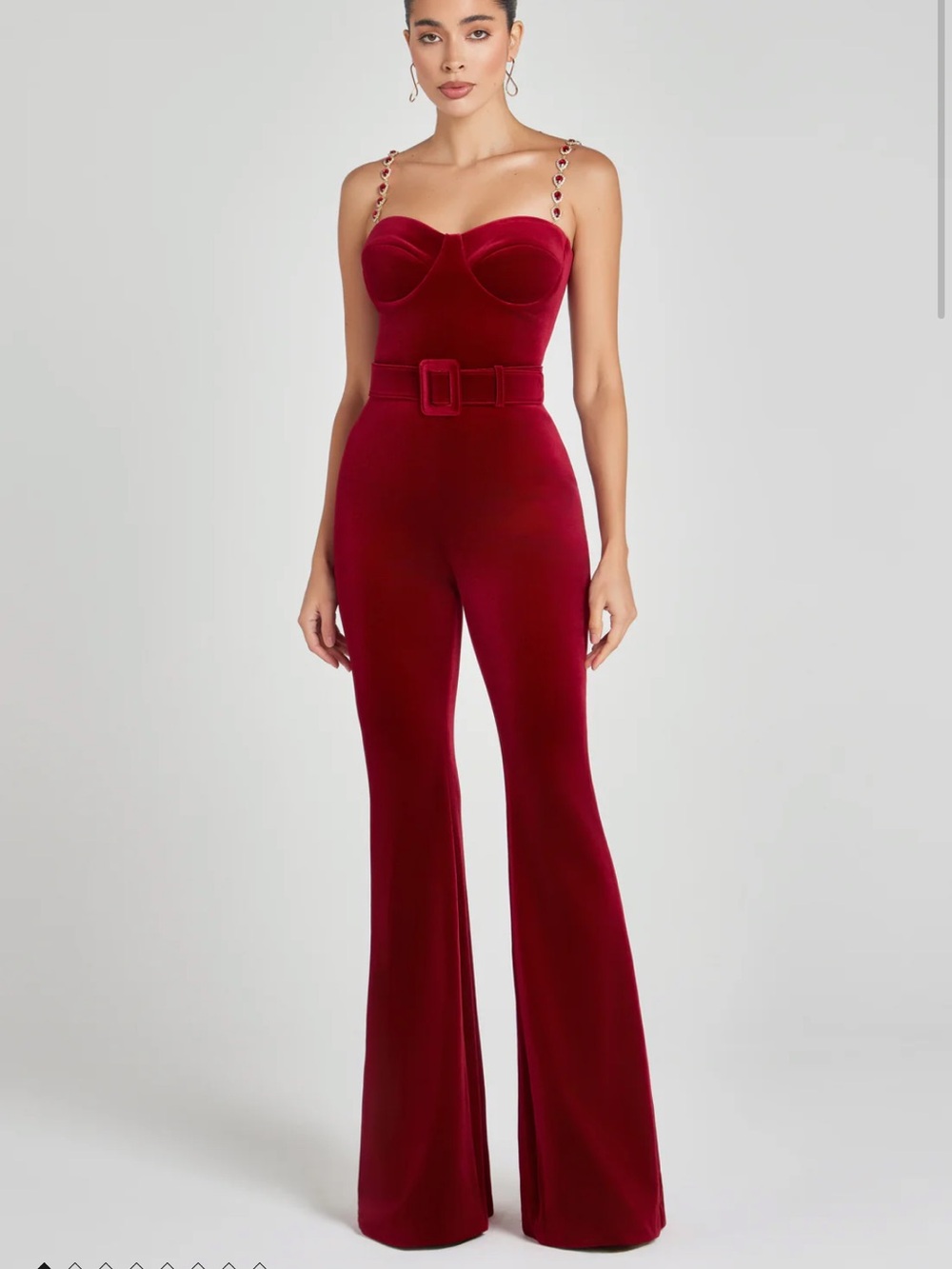 Nadine Merabi Harley Velvet Jumpsuit